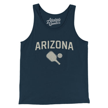 Arizona Pickleball Men/Unisex Tank Top-Navy-Allegiant Goods Co. Vintage Sports Apparel