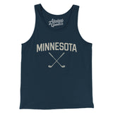 Minnesota Golf Men/Unisex Tank Top-Navy-Allegiant Goods Co. Vintage Sports Apparel