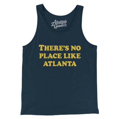 There's No Place Like Atlanta Men/Unisex Tank Top-Navy-Allegiant Goods Co. Vintage Sports Apparel