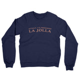 Actually It's Pronounced La Jolla Midweight French Terry Crewneck Sweatshirt-Navy-Allegiant Goods Co. Vintage Sports Apparel