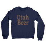 Utah Beer Midweight French Terry Crewneck Sweatshirt-Navy-Allegiant Goods Co. Vintage Sports Apparel