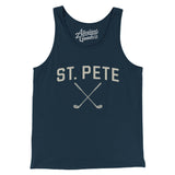 St. Pete Golf Men/Unisex Tank Top-Navy-Allegiant Goods Co. Vintage Sports Apparel