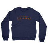 Actually It's Pronounced Llano Midweight French Terry Crewneck Sweatshirt-Navy-Allegiant Goods Co. Vintage Sports Apparel