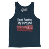 Don't Boston My Portland Men/Unisex Tank Top-Navy-Allegiant Goods Co. Vintage Sports Apparel