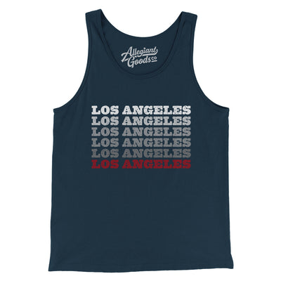 Los Angeles Repeat Men/Unisex Tank Top-Navy-Allegiant Goods Co. Vintage Sports Apparel