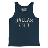 Dallas Cycling Men/Unisex Tank Top-Navy-Allegiant Goods Co. Vintage Sports Apparel
