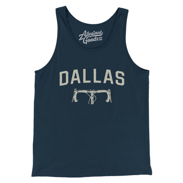 Dallas Cycling Men/Unisex Tank Top-Navy-Allegiant Goods Co. Vintage Sports Apparel