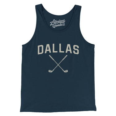 Dallas Golf Men/Unisex Tank Top-Navy-Allegiant Goods Co. Vintage Sports Apparel