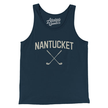 Nantucket Golf Men/Unisex Tank Top-Navy-Allegiant Goods Co. Vintage Sports Apparel