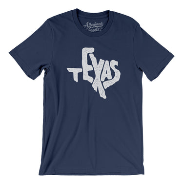 Texas State Shape Text Men/Unisex T-Shirt-Allegiant Goods Co. Vintage Sports Apparel