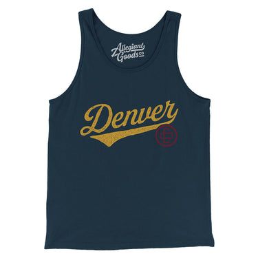 Denver Vintage Script Men/Unisex Tank Top-Allegiant Goods Co. Vintage Sports Apparel