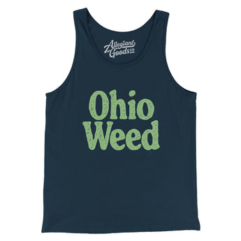 Ohio Weed Men/Unisex Tank Top-Navy-Allegiant Goods Co. Vintage Sports Apparel