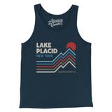 Lake Placid New York Men/Unisex Tank Top-Navy-Allegiant Goods Co. Vintage Sports Apparel