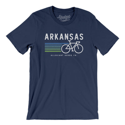 Arkansas Cycling Men/Unisex T-Shirt-Navy-Allegiant Goods Co. Vintage Sports Apparel