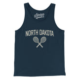 North Dakota Tennis Men/Unisex Tank Top-Navy-Allegiant Goods Co. Vintage Sports Apparel