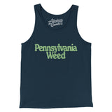Pennsylvania Weed Men/Unisex Tank Top-Navy-Allegiant Goods Co. Vintage Sports Apparel