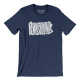 Pennsylvania State Shape Text Men/Unisex T-Shirt-Allegiant Goods Co. Vintage Sports Apparel
