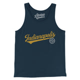 Indianapolis Vintage Script Men/Unisex Tank Top-Allegiant Goods Co. Vintage Sports Apparel