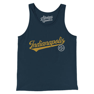 Indianapolis Vintage Script Men/Unisex Tank Top-Allegiant Goods Co. Vintage Sports Apparel