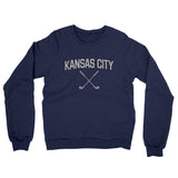 Kansas City Golf Midweight French Terry Crewneck Sweatshirt-Navy-Allegiant Goods Co. Vintage Sports Apparel