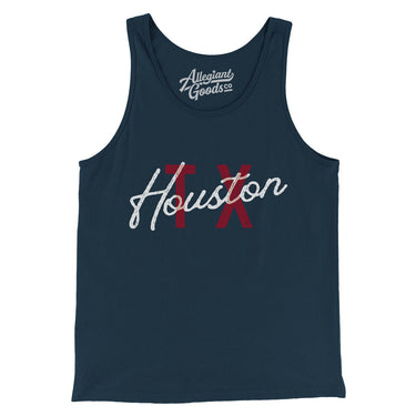 Houston Tx Overprinted Men/Unisex Tank Top-Allegiant Goods Co. Vintage Sports Apparel