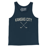 Kansas City Golf Men/Unisex Tank Top-Navy-Allegiant Goods Co. Vintage Sports Apparel