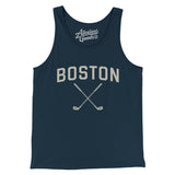 Boston Golf Men/Unisex Tank Top-Navy-Allegiant Goods Co. Vintage Sports Apparel