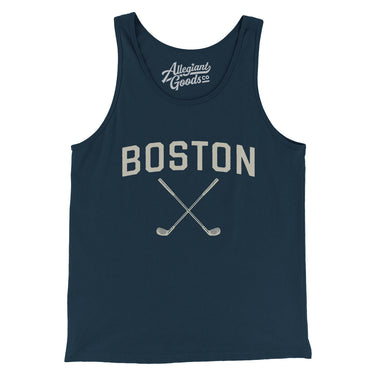 Boston Golf Men/Unisex Tank Top-Navy-Allegiant Goods Co. Vintage Sports Apparel