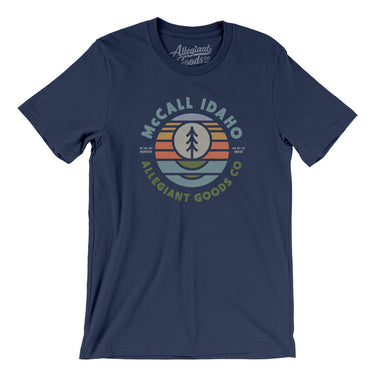 Mccall Idaho Retro Badge Men/Unisex T-Shirt-Navy-Allegiant Goods Co. Vintage Sports Apparel