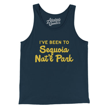 I've Been To Sequoia National Park Men/Unisex Tank Top-Navy-Allegiant Goods Co. Vintage Sports Apparel