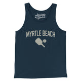 Myrtle Beach Pickleball Men/Unisex Tank Top-Navy-Allegiant Goods Co. Vintage Sports Apparel