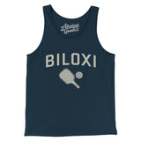 Biloxi Pickleball Men/Unisex Tank Top-Navy-Allegiant Goods Co. Vintage Sports Apparel
