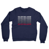 Cleveland Repeat Midweight French Terry Crewneck Sweatshirt-Navy-Allegiant Goods Co. Vintage Sports Apparel