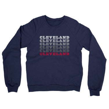 Cleveland Repeat Midweight French Terry Crewneck Sweatshirt-Navy-Allegiant Goods Co. Vintage Sports Apparel