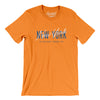New York Overprint Men/Unisex T-Shirt-Orange-Allegiant Goods Co. Vintage Sports Apparel