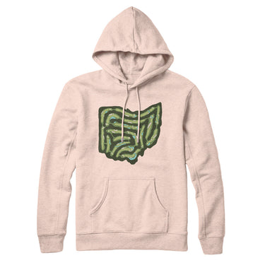 Ohio Golf Course Map Hoodie-Pale Pink-Allegiant Goods Co. Vintage Sports Apparel