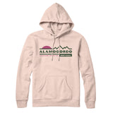 Alamogordo Mountain Sunset Hoodie-Pale Pink-Allegiant Goods Co. Vintage Sports Apparel