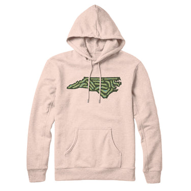 North Carolina Golf Course Hoodie-Pale Pink-Allegiant Goods Co. Vintage Sports Apparel