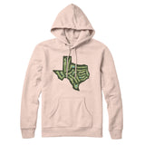 Texas Golf Course Map Hoodie-Pale Pink-Allegiant Goods Co. Vintage Sports Apparel