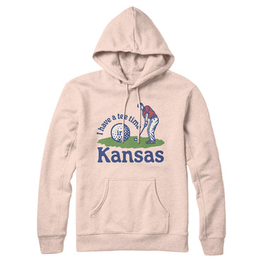 I Have A Tee Time In Kansas Hoodie-Pale Pink-Allegiant Goods Co. Vintage Sports Apparel