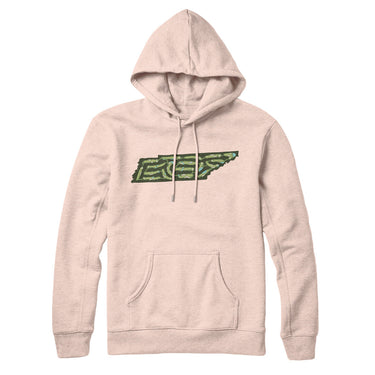 Tennessee Golf Course Map Hoodie-Pale Pink-Allegiant Goods Co. Vintage Sports Apparel