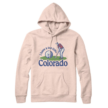 I Have A Tee Time In Colorado Hoodie-Pale Pink-Allegiant Goods Co. Vintage Sports Apparel