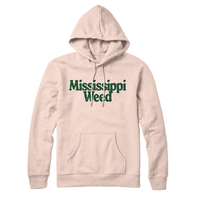 Mississippi Weed Hoodie-Pale Pink-Allegiant Goods Co. Vintage Sports Apparel
