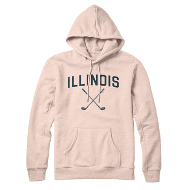 Illinois Golf Hoodie-Pale Pink-Allegiant Goods Co. Vintage Sports Apparel