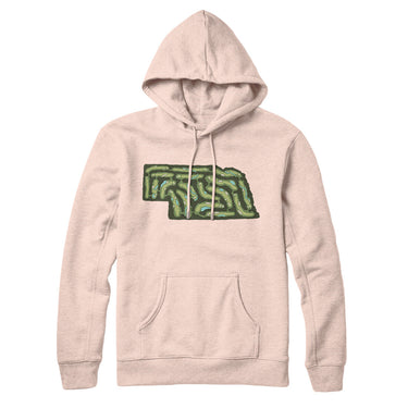 Nebraska Golf Course Hoodie-Pale Pink-Allegiant Goods Co. Vintage Sports Apparel