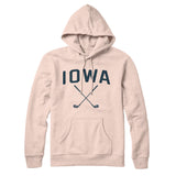 Iowa Golf Hoodie-Pale Pink-Allegiant Goods Co. Vintage Sports Apparel