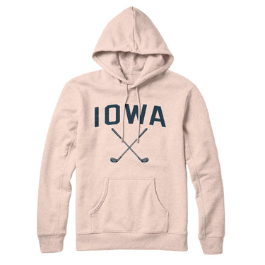 Iowa Golf Hoodie-Pale Pink-Allegiant Goods Co. Vintage Sports Apparel