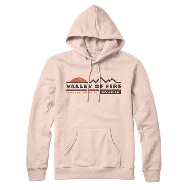 Valley Of Fire Sunset Hoodie-Pale Pink-Allegiant Goods Co. Vintage Sports Apparel