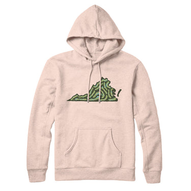 Virginia Golf Course Hoodie-Pale Pink-Allegiant Goods Co. Vintage Sports Apparel