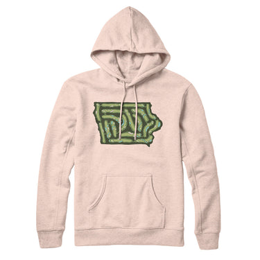 Iowa Golf Course Hoodie-Pale Pink-Allegiant Goods Co. Vintage Sports Apparel